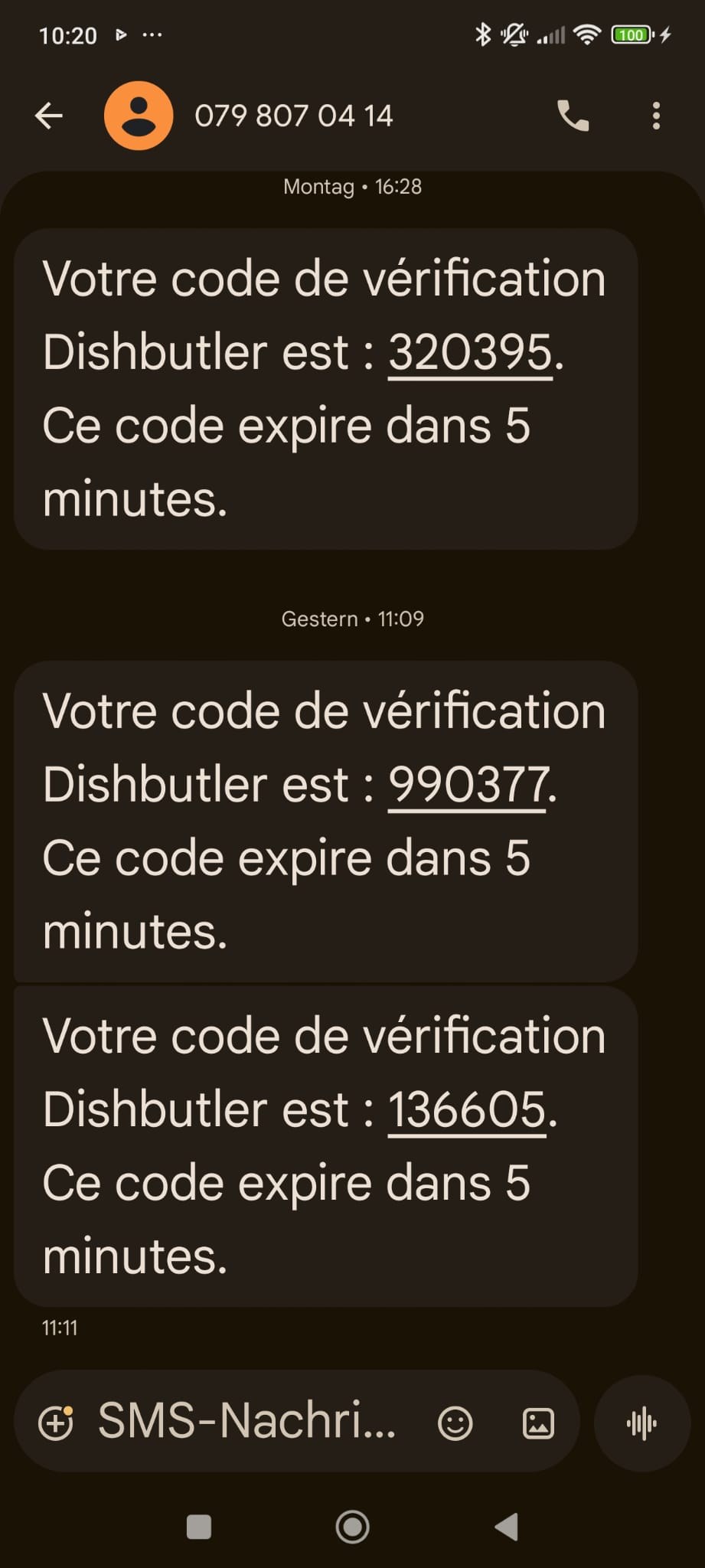 SMS & E-Mail Benachrichtigung 2